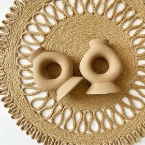 Threshold Short Ceramic Modern Taper Candleholders